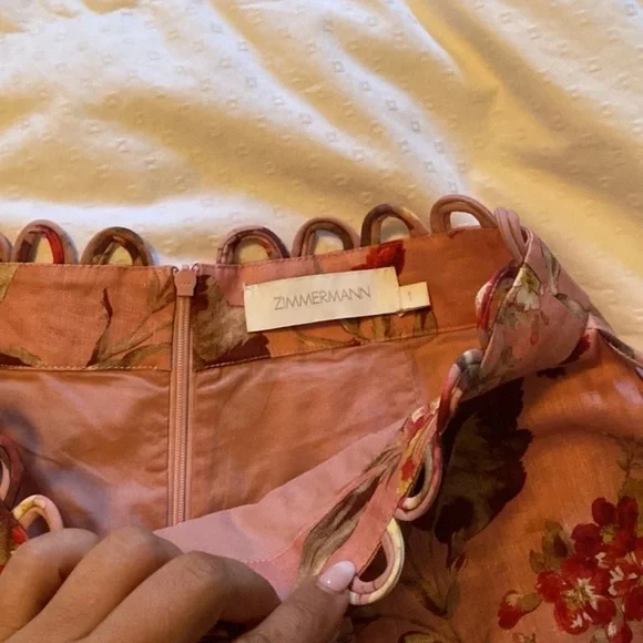 Zimmermann Pink Floral Scalloped Shorts - Picture 4 of 5